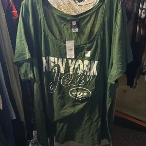 NFL Green Team Apparel Shirt NY Jets 26/28